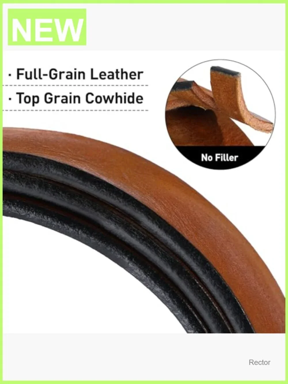 Full Grain Leather Belt Heavy Duty Work Casual Belt for Jeans